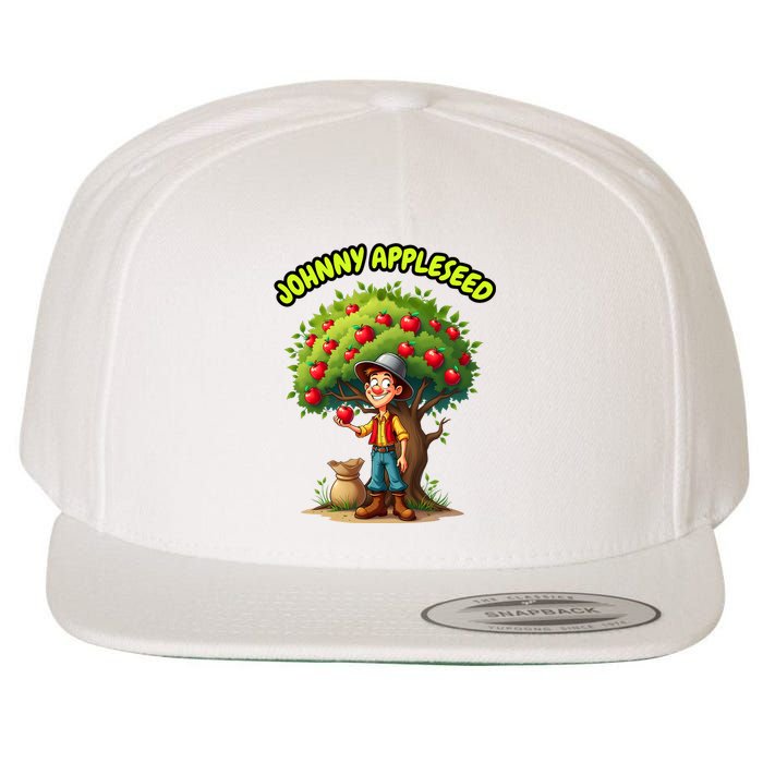 Johnny Appleseed Costume Wool Snapback Cap