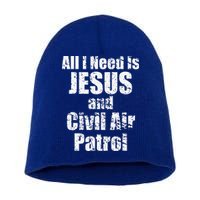 Jesus And Civil Air Patrol Funny For Christian CAP Cadets Short Acrylic Beanie