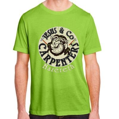 Jesus And Co Carpenters Funny Adult ChromaSoft Performance T-Shirt