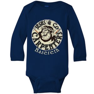 Jesus And Co Carpenters Funny Baby Long Sleeve Bodysuit