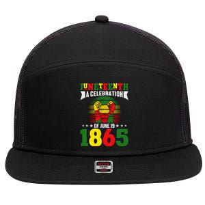 Juneteenth A Celebration Of June 19 1865 Gift 7 Panel Mesh Trucker Snapback Hat