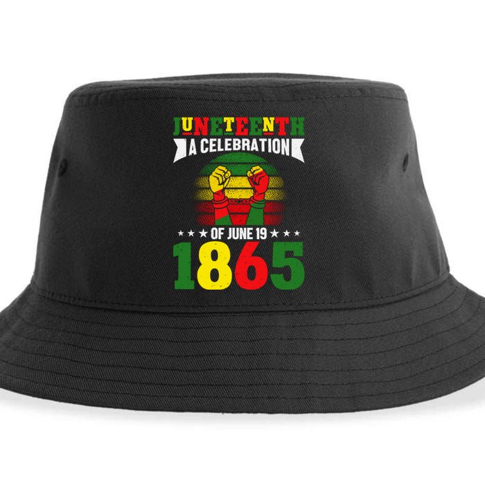 Juneteenth A Celebration Of June 19 1865 Gift Sustainable Bucket Hat