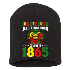 Juneteenth A Celebration Of June 19 1865 Gift Short Acrylic Beanie