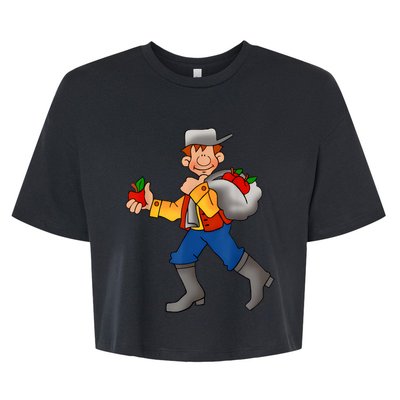 Johnny Appleseed Costume Bella+Canvas Jersey Crop Tee