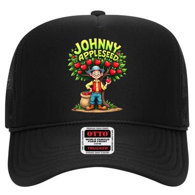 Johnny Appleseed Costume High Crown Mesh Back Trucker Hat