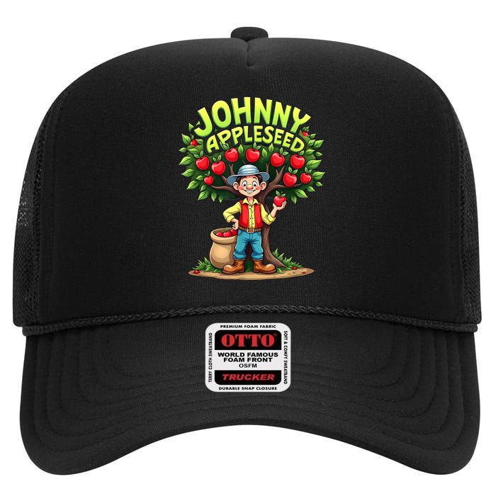 Johnny Appleseed Costume High Crown Mesh Back Trucker Hat