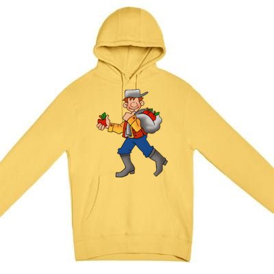 Johnny Appleseed Costume Funny Meme Premium Pullover Hoodie