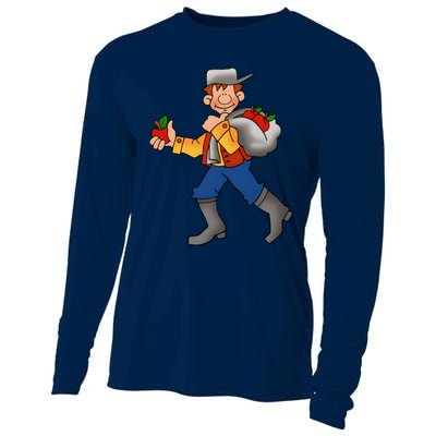 Johnny Appleseed Costume Funny Meme Cooling Performance Long Sleeve Crew