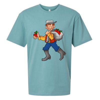 Johnny Appleseed Costume Funny Meme Sueded Cloud Jersey T-Shirt