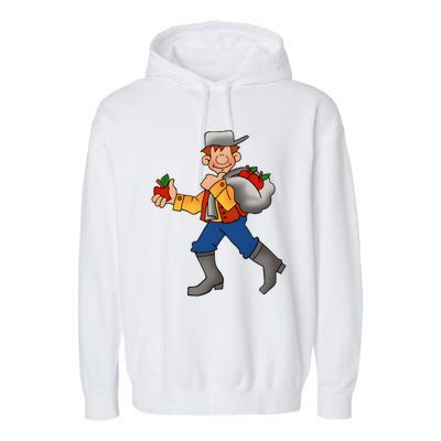 Johnny Appleseed Costume Funny Meme Garment-Dyed Fleece Hoodie