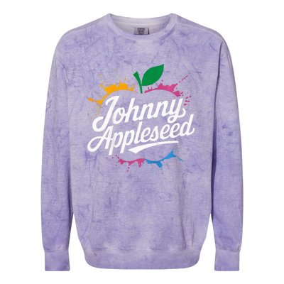 Johnny Appleseed Costume Celebrate Apples Farmer Colorblast Crewneck Sweatshirt