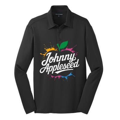 Johnny Appleseed Costume Celebrate Apples Farmer Silk Touch Performance Long Sleeve Polo