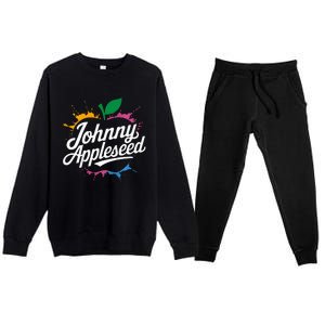 Johnny Appleseed Costume Celebrate Apples Farmer Premium Crewneck Sweatsuit Set