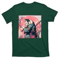 Japanese Art Cat Ninja Ukiyo E Anime Style Samurai Cat T-Shirt