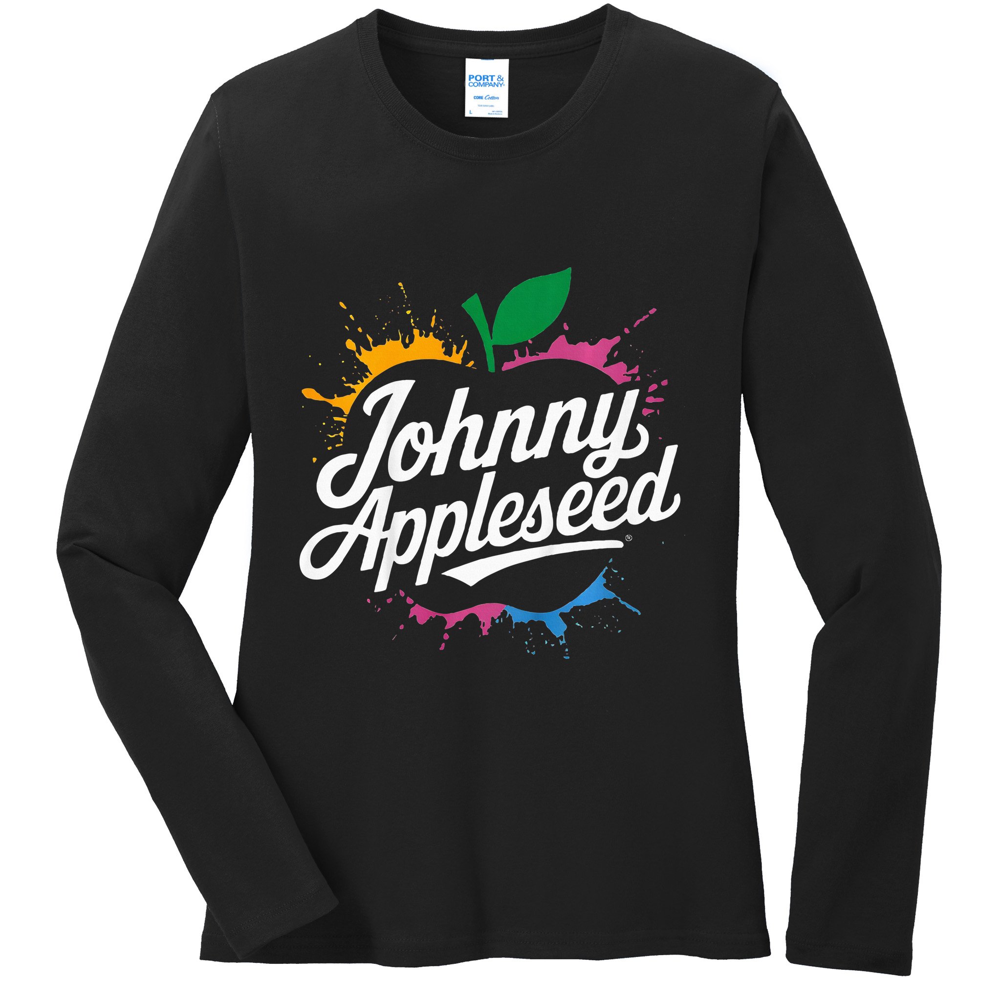 Johnny Appleseed Costume Celebrate Apples Farmer Ladies Long Sleeve Shirt