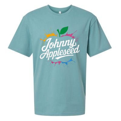 Johnny Appleseed Costume Celebrate Apples Farmer Sueded Cloud Jersey T-Shirt