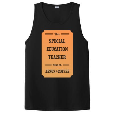 Jesus And Coffee Special Education Teacher Gift PosiCharge Competitor Tank