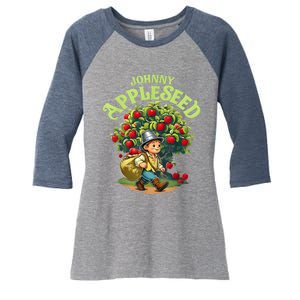 Johnny Appleseed Costume Halloween Costume Storybook Outfit Women's Tri-Blend 3/4-Sleeve Raglan Shirt