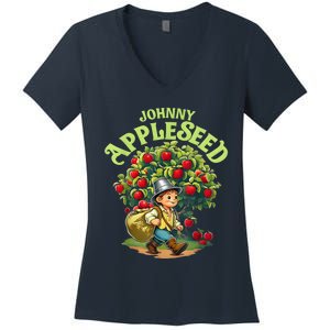 Johnny Appleseed Costume Halloween Costume Storybook Outfit Women's V-Neck T-Shirt