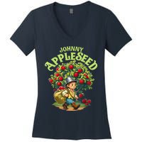 Johnny Appleseed Costume Halloween Costume Storybook Outfit Women's V-Neck T-Shirt