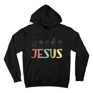 Jesus Asl Christian Deaf Dhh Asl Teacher Sign Language Hoodie