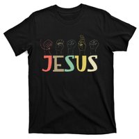 Jesus Asl Christian Deaf Dhh Asl Teacher Sign Language T-Shirt