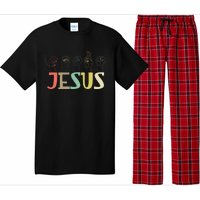 Jesus Asl Christian Deaf Dhh Asl Teacher Sign Language Pajama Set