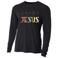 Jesus Asl Christian Deaf Dhh Asl Teacher Sign Language Cooling Performance Long Sleeve Crew