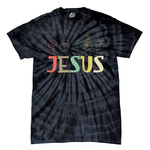 Jesus Asl Christian Deaf Dhh Asl Teacher Sign Language Tie-Dye T-Shirt