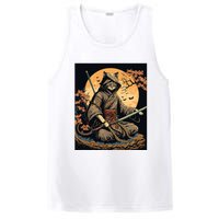 Japanese Art Cat Ninja Ukiyoe Anime Style Samurai Cat PosiCharge Competitor Tank