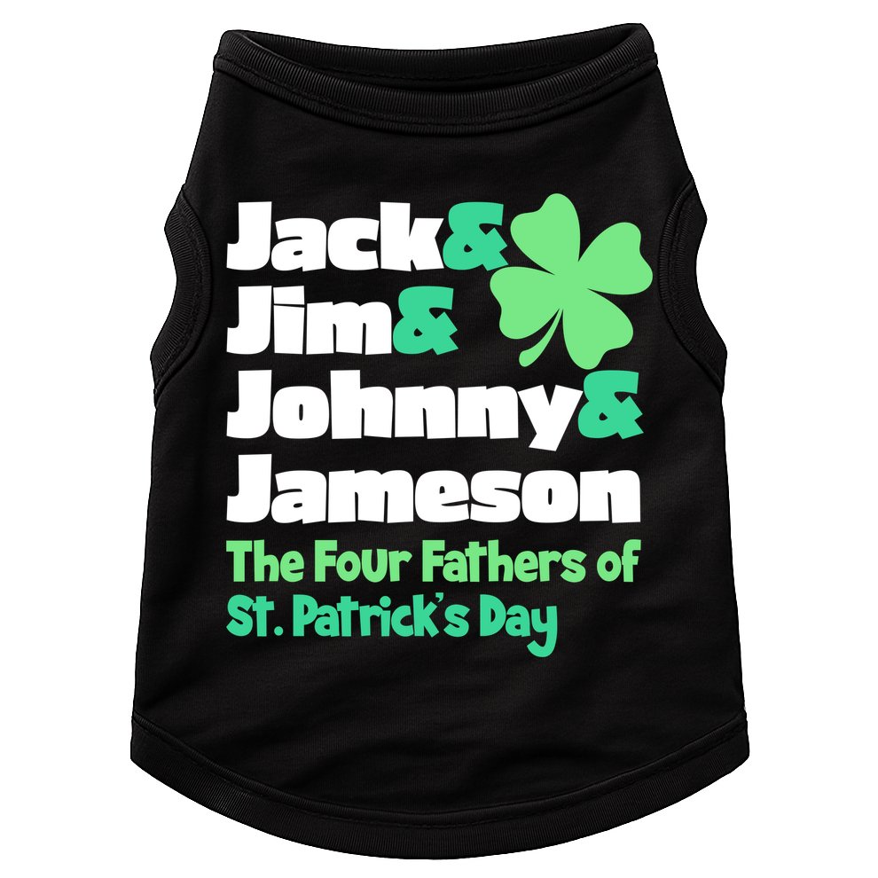Jack Jim Johnny Jameson The Four Fathers Of St Patrick's Day Doggie Tank