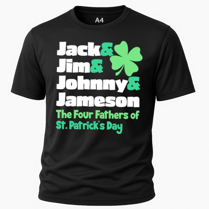 Jack Jim Johnny Jameson The Four Fathers Of St Patrick's Day Cooling Performance Crew T-Shirt