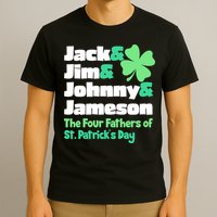 Jack Jim Johnny Jameson The Four Fathers Of St Patrick's Day T-Shirt