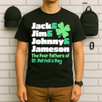 Jack Jim Johnny Jameson The Four Fathers Of St Patrick's Day T-Shirt