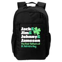 Jack Jim Johnny Jameson The Four Fathers Of St Patrick's Day Backpack