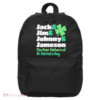 Jack Jim Johnny Jameson The Four Fathers Of St Patrick's Day 16 in Basic Backpack
