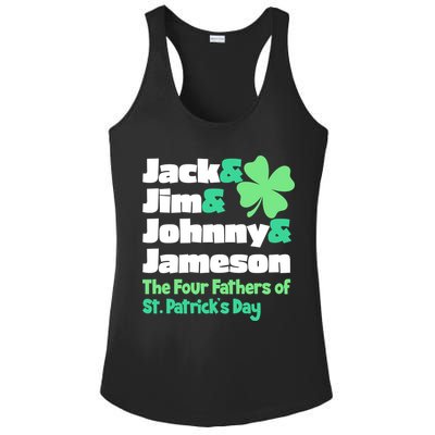 Jack Jim Johnny Jameson The Four Fathers Of St Patrick's Day Ladies PosiCharge Competitor Racerback Tank