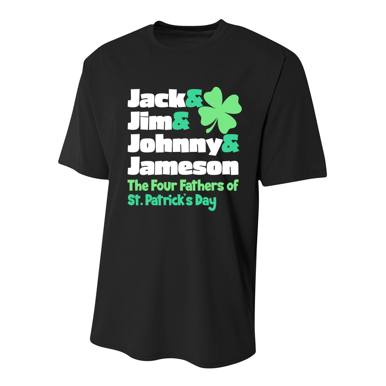Jack Jim Johnny Jameson The Four Fathers Of St Patrick's Day Youth Performance Sprint T-Shirt