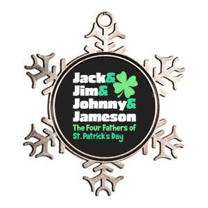 Jack Jim Johnny Jameson The Four Fathers Of St Patrick's Day Metallic Star Ornament