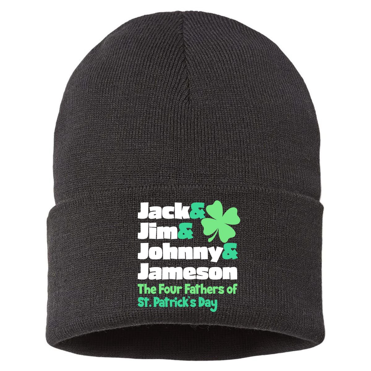 Jack Jim Johnny Jameson The Four Fathers Of St Patrick's Day Sustainable Knit Beanie