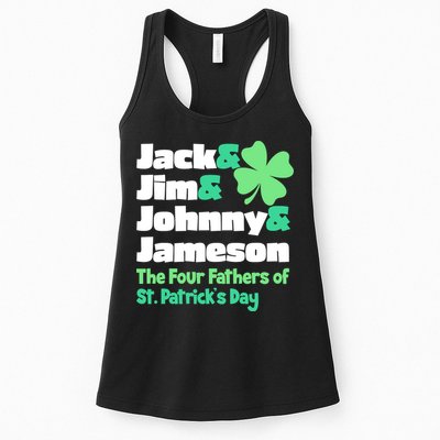 Jack Jim Johnny Jameson The Four Fathers Of St Patrick's Day Womens Tank Top