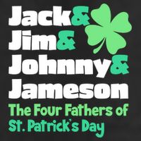 Jack Jim Johnny Jameson The Four Fathers Of St Patrick's Day Golf Towel