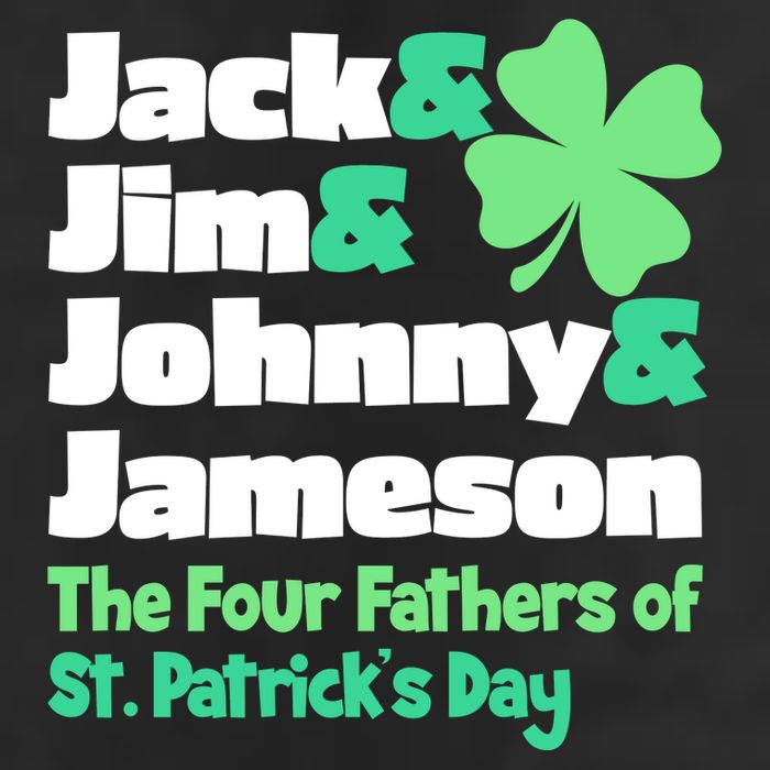 Jack Jim Johnny Jameson The Four Fathers Of St Patrick's Day Golf Towel