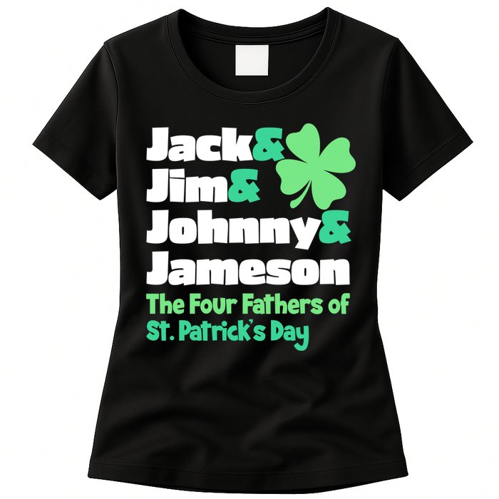 Jack Jim Johnny Jameson The Four Fathers Of St Patrick's Day Womens T-Shirt