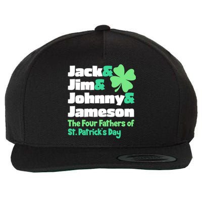 Jack Jim Johnny Jameson The Four Fathers Of St Patrick's Day Wool Snapback Cap