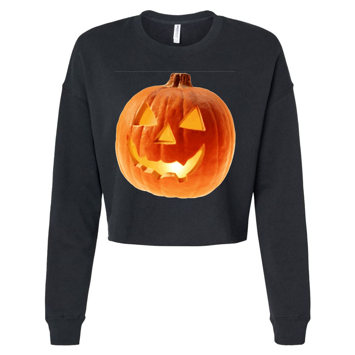 Jack o Lantern Cropped Pullover Crew