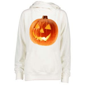 Jack o Lantern Womens Funnel Neck Pullover Hood