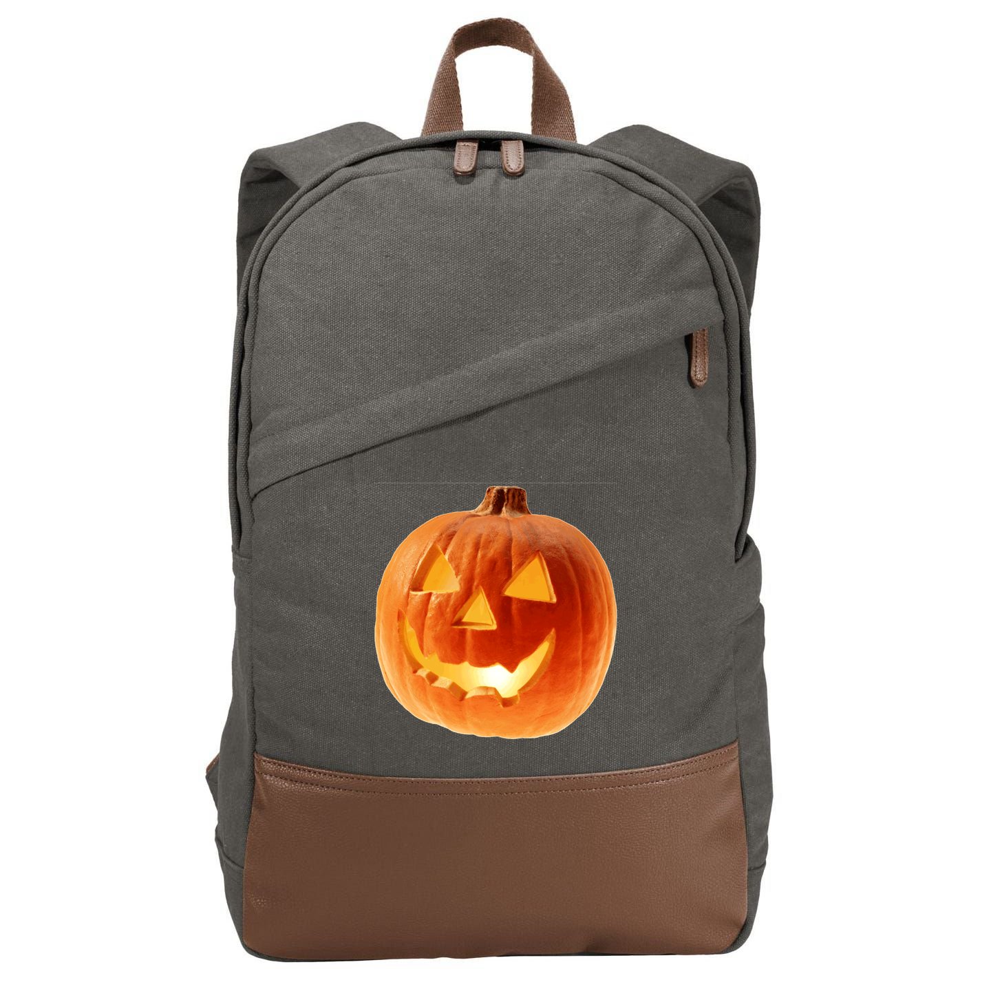 Jack o Lantern Cotton Canvas Backpack