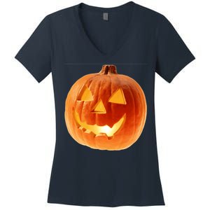 Jack o Lantern Women's V-Neck T-Shirt