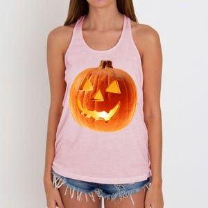 Jack o Lantern Women's Knotted Racerback Tank